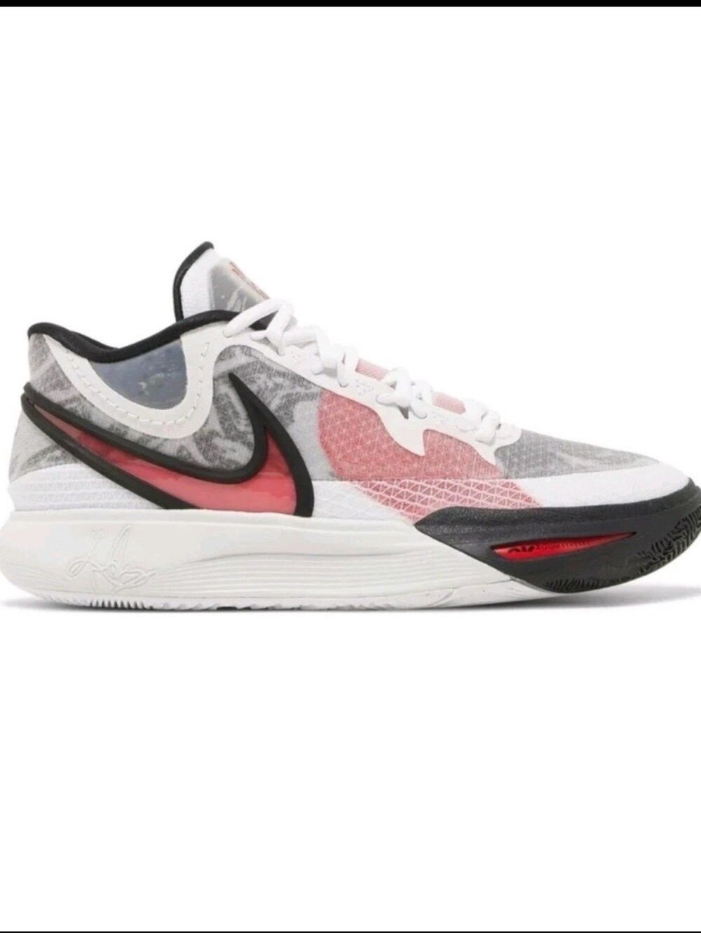 Nike Air Zoom Kyrie 8 White University Red Black Sneakers Kid 5.5